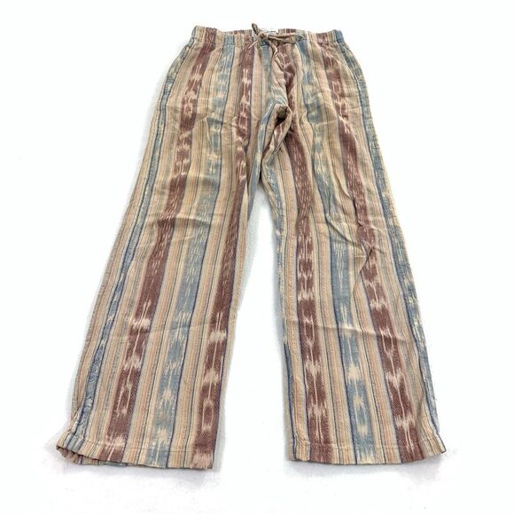 Freak N' Chic Pants - Freak N Chic 100% Woven Cotton Wide Leg Elastic Waist Drawstring Medium Beige M